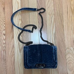 Rebecca Minkoff Love Velvet Quilted Crossbody Bag -‎ Blue